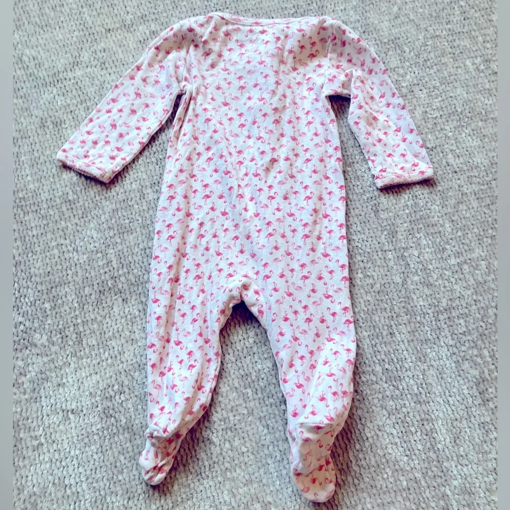 Carter’s Baby Girls 6M Pink Flamingo‎ Cotton Footed Pajamas Sleeper